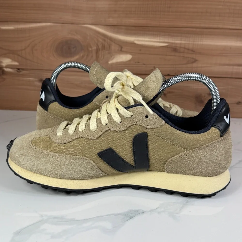 Veja Rio Branco Ripstop Dune Black Suede Leather Sneakers Women size US 9.5 - Picture 11 of 16